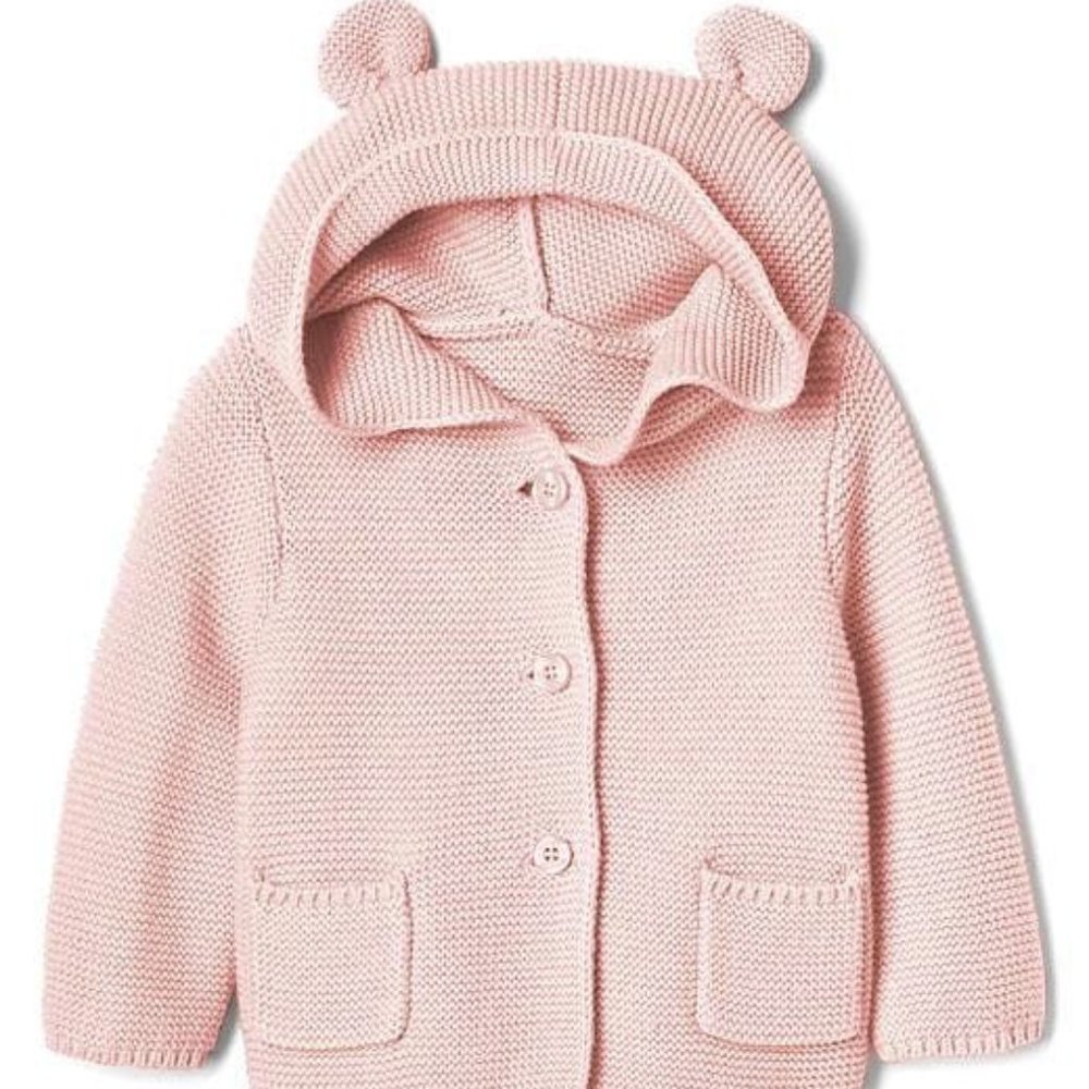 Gap Baby Brennan Bear Sweater in Milkshake Pink